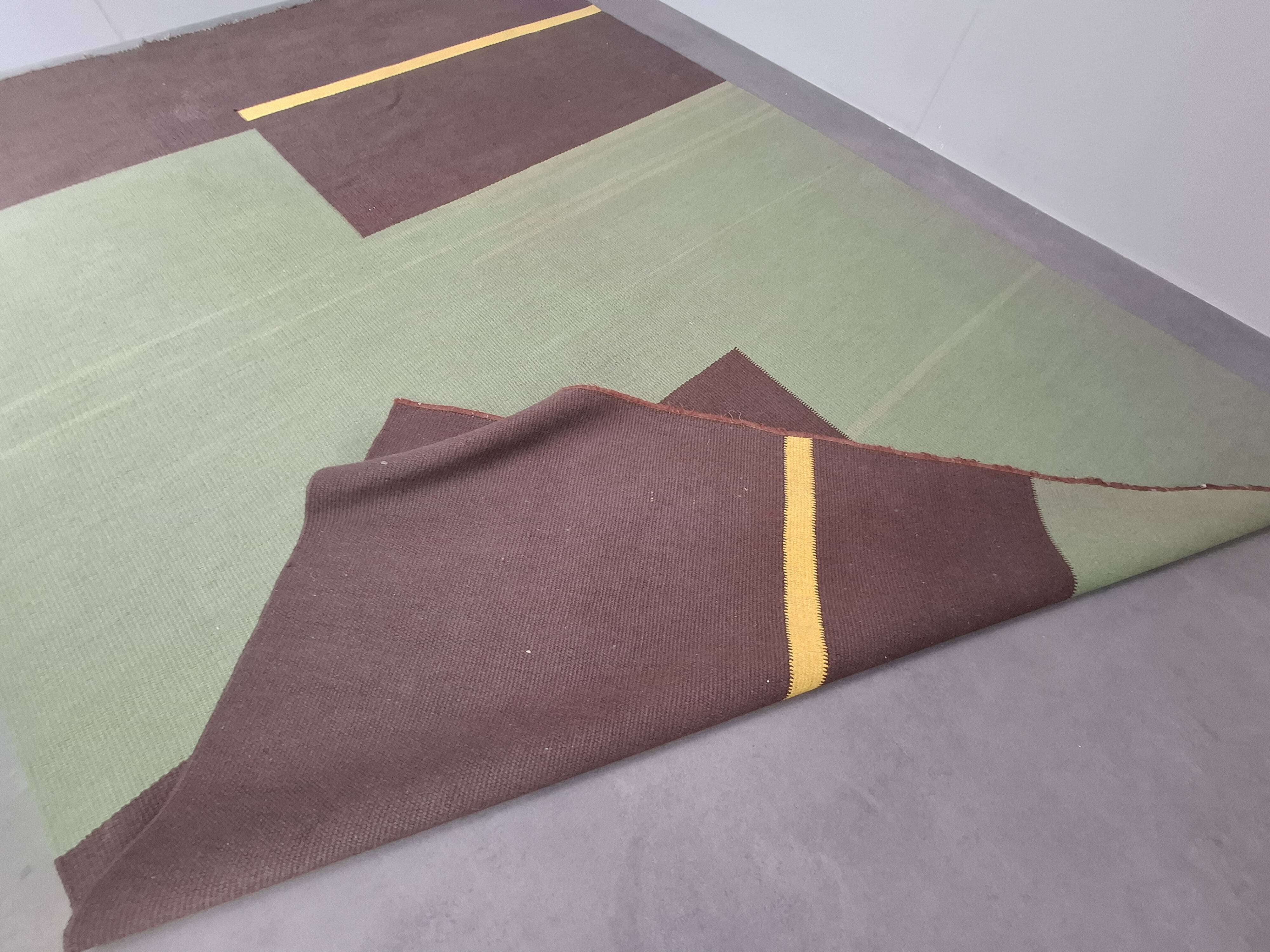 Mid-Century Modern Geometric Rug, Czechoslovakia, 1960s