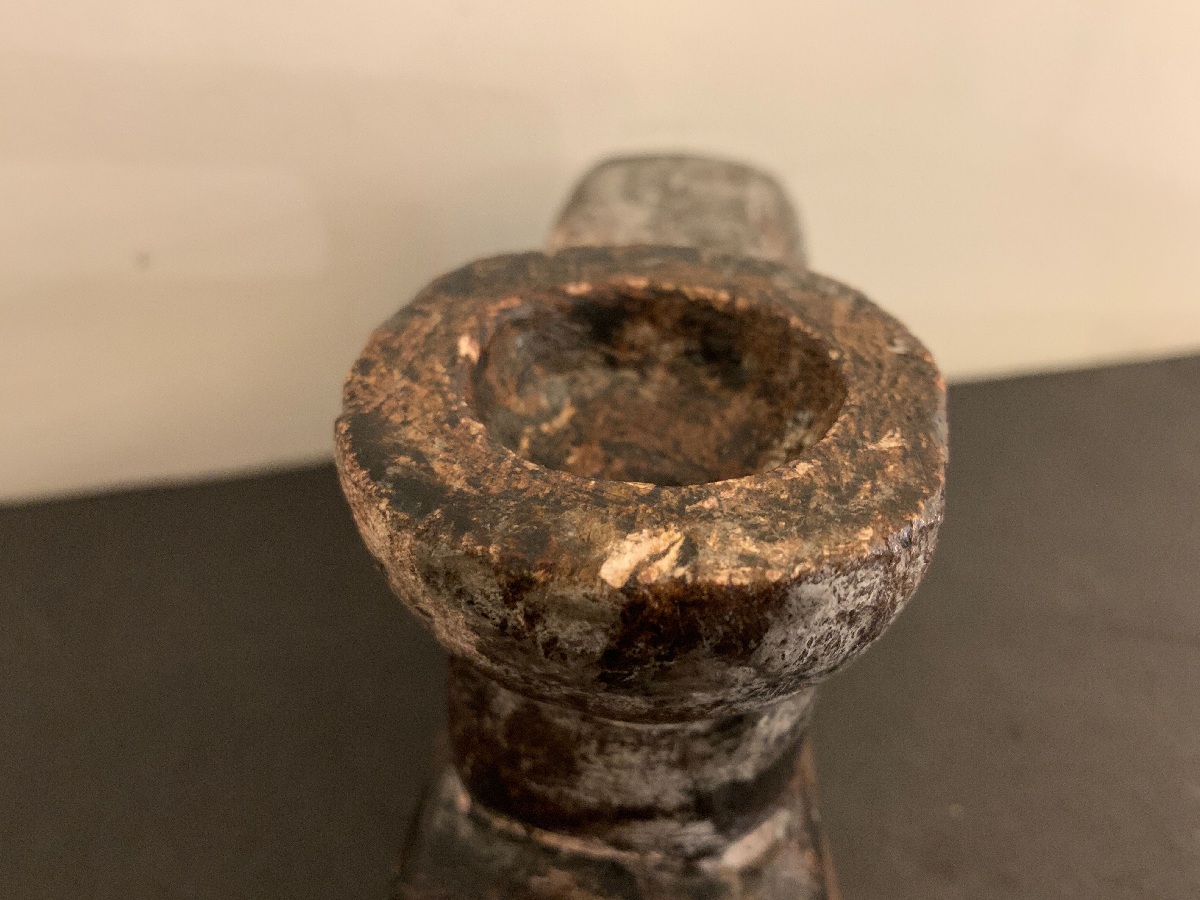 Brutalist ceramic candle holder