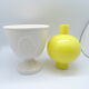 Decorative vase in yellow opaline