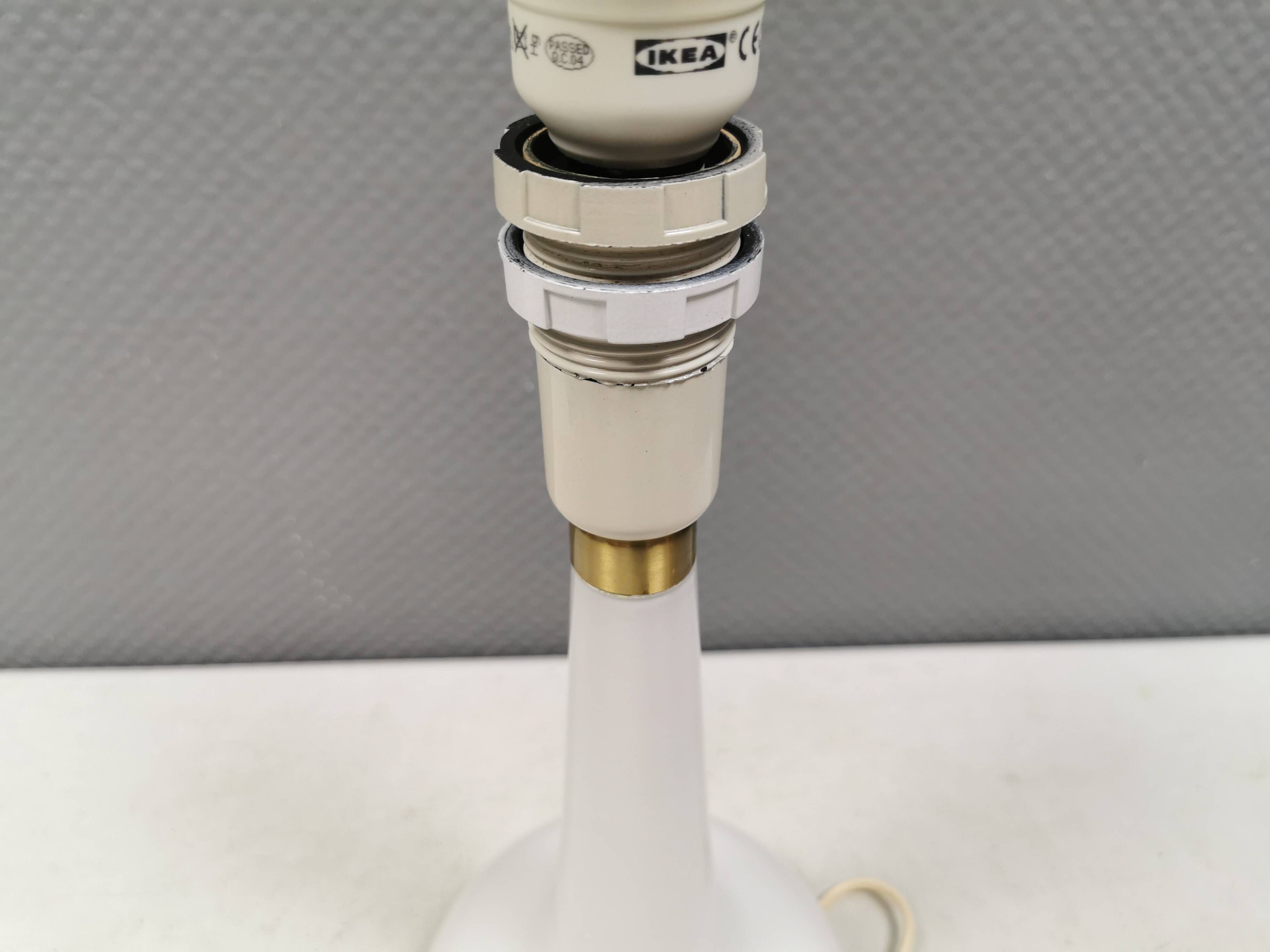 Le Klint Table Lamp, Milky White Opaline Glass, Brass Top, Model 311