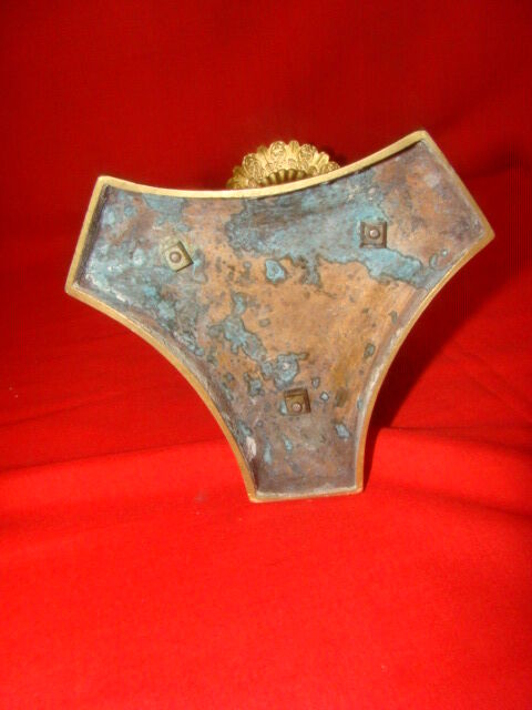 Bronze and solid brass candlestick from the "Restoration" period, electrified.