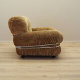 Velour armchair, Italian design, 1970s, production: Italy