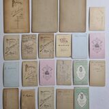 Set of 21 old photographic portraits from the end of the 19th century to the beginning of the 20th century