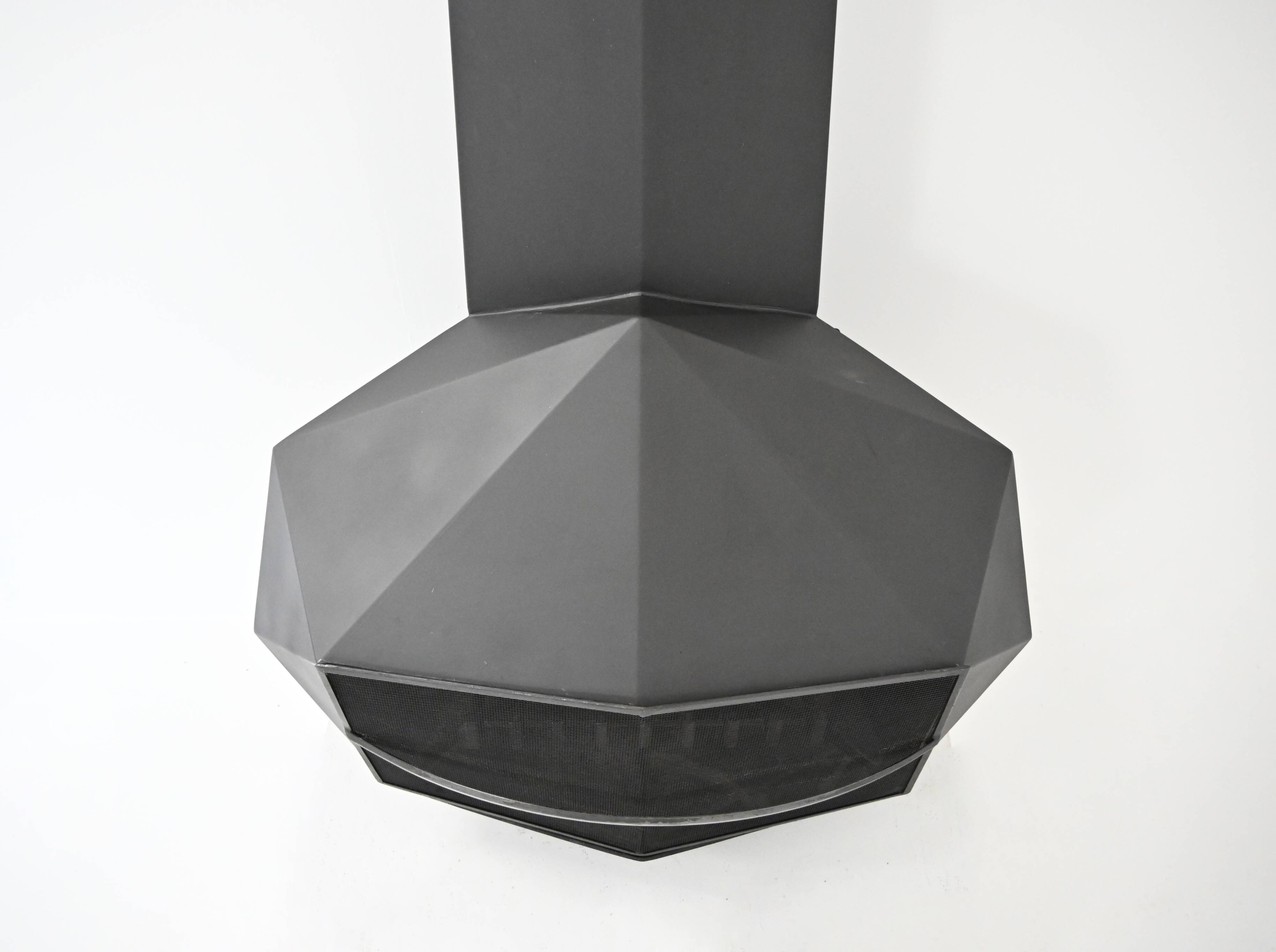 Wall-mounted fireplace "Diamond" by Don Bar, 1970s