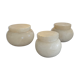 Series of 3 empty vintage alabaster pocket
