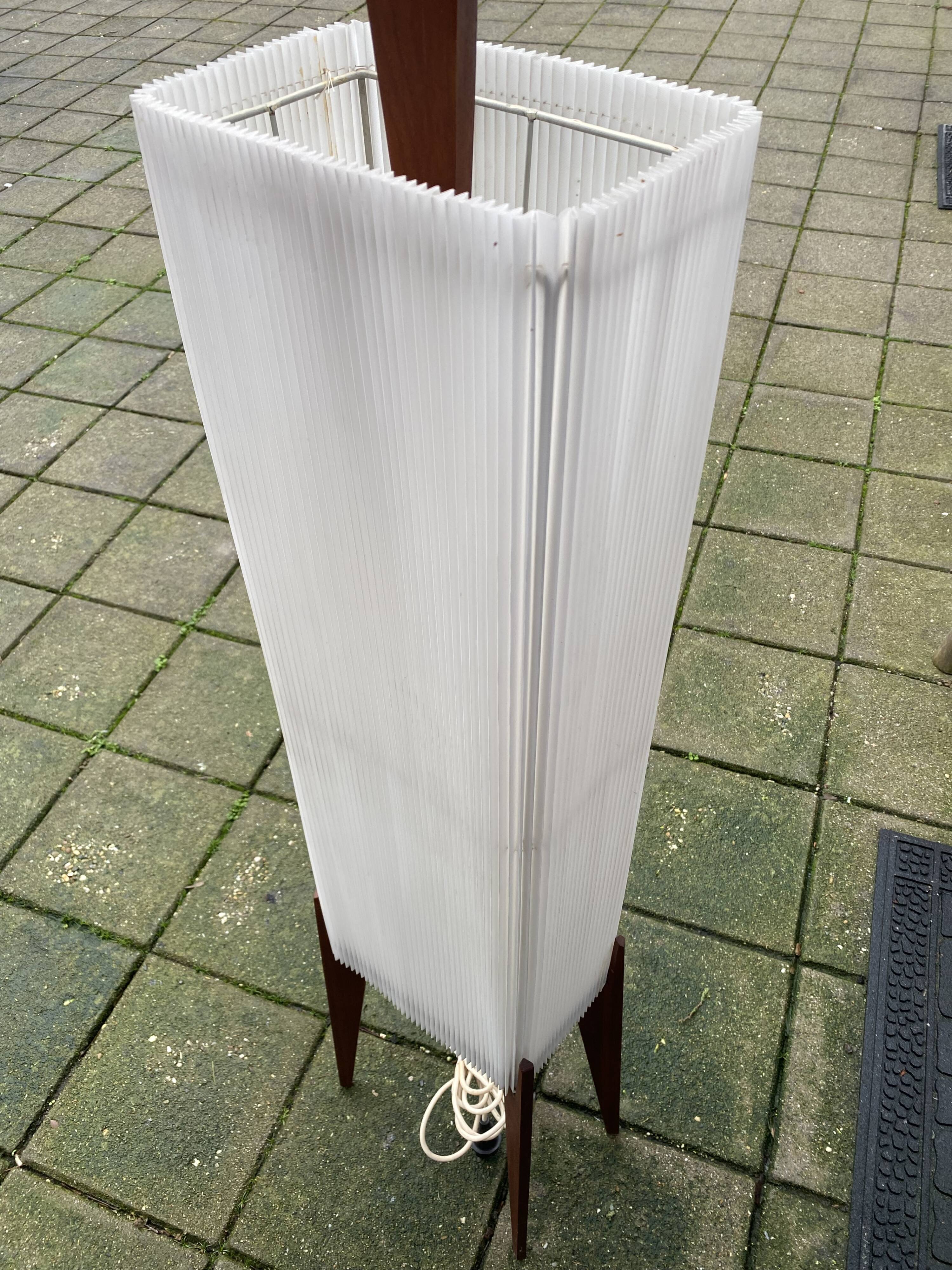 Vintage teak floor lamp