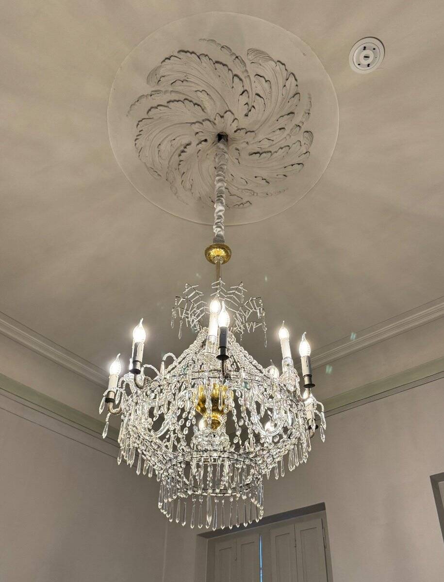 Crystal beaded chandelier, circa 1800