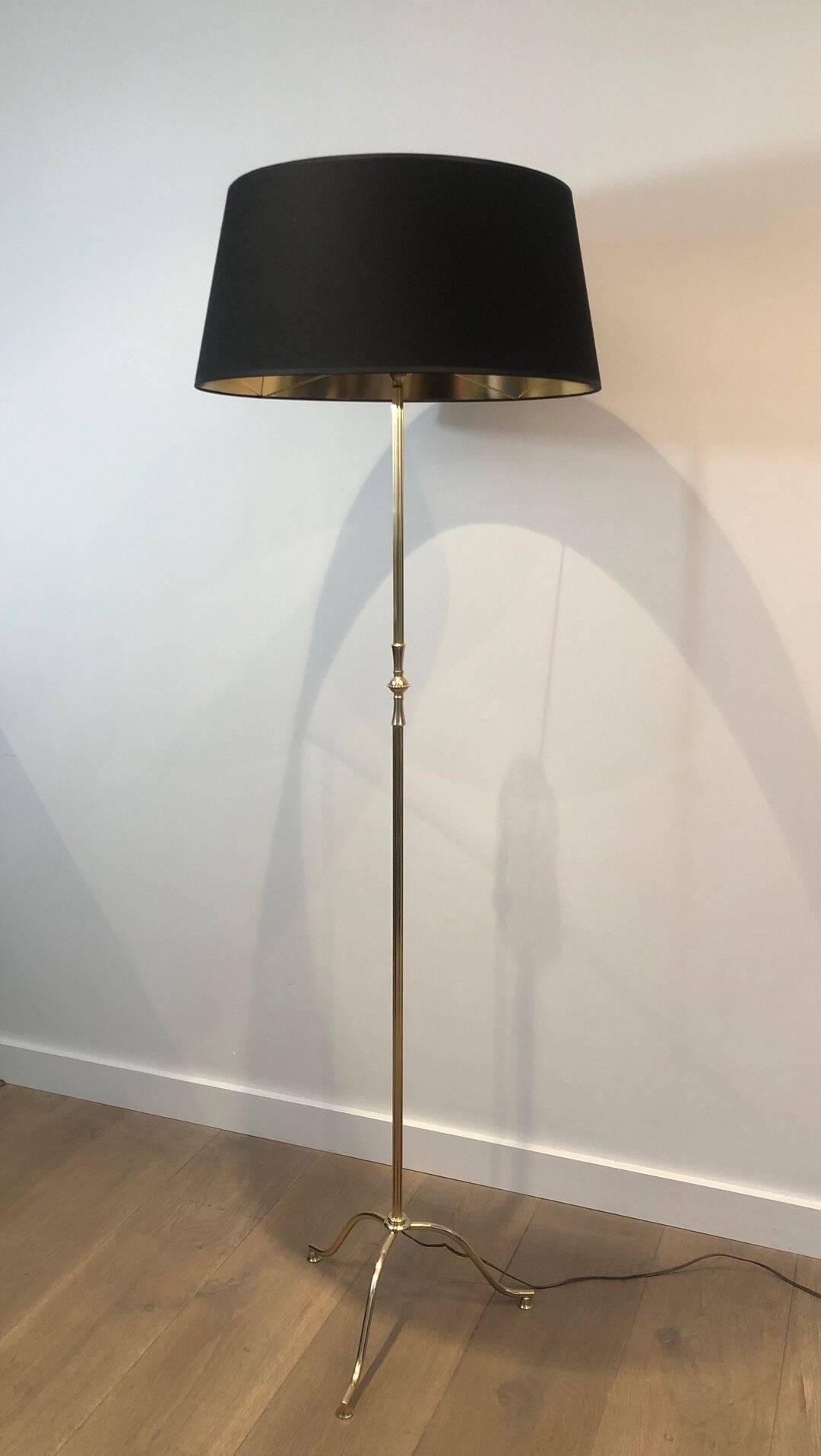 Neoclassical Brass Floor Lamp, in the Style of Maison Jansen