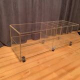 Lucite mobile table, audio, 1970s