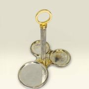 Elegant antique metal/brass condiment set