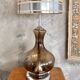 Grande lampe verre 1970