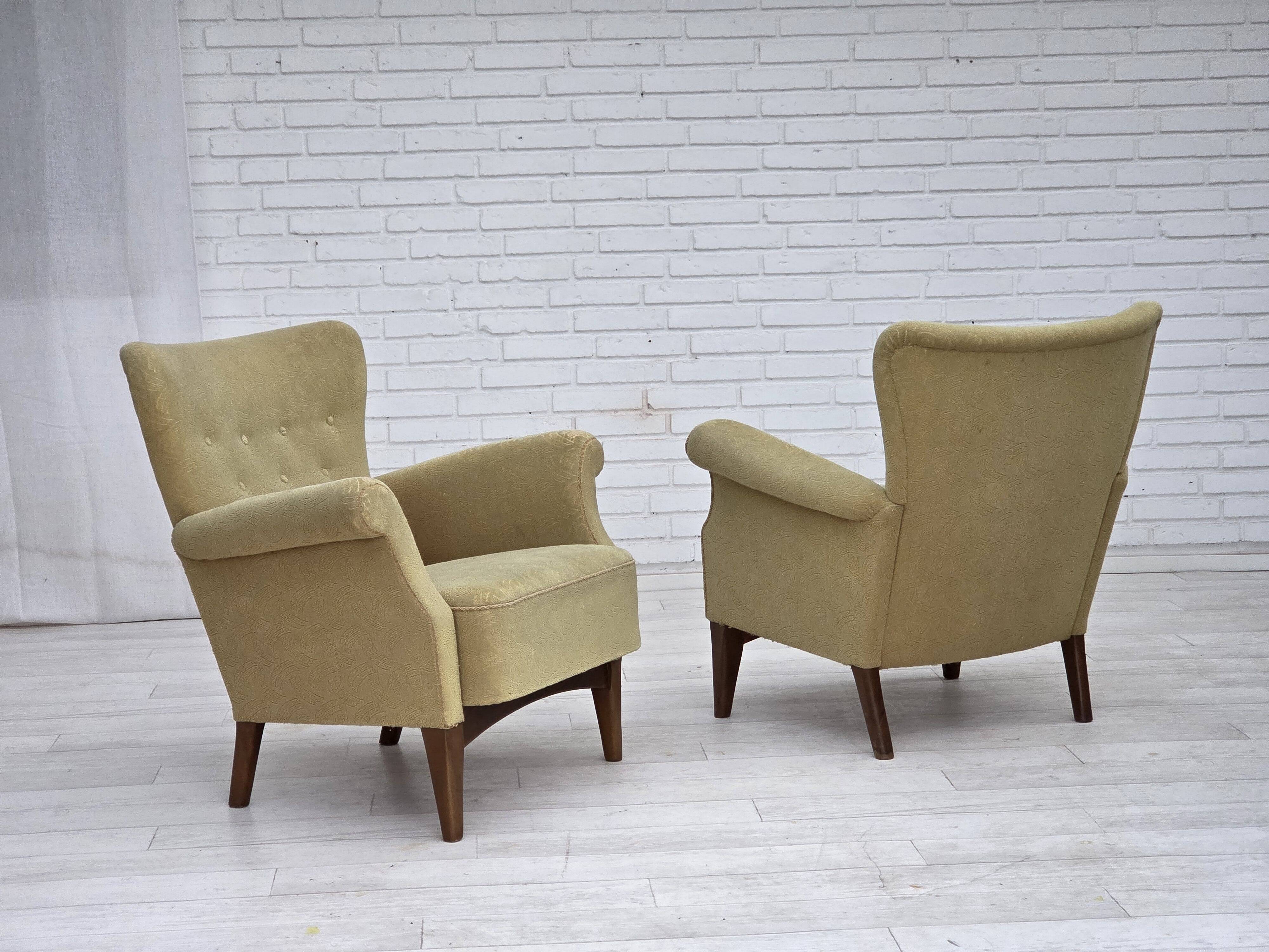 1960s, Danish armchair by Fritz Hansen, series 8000/8020, original.