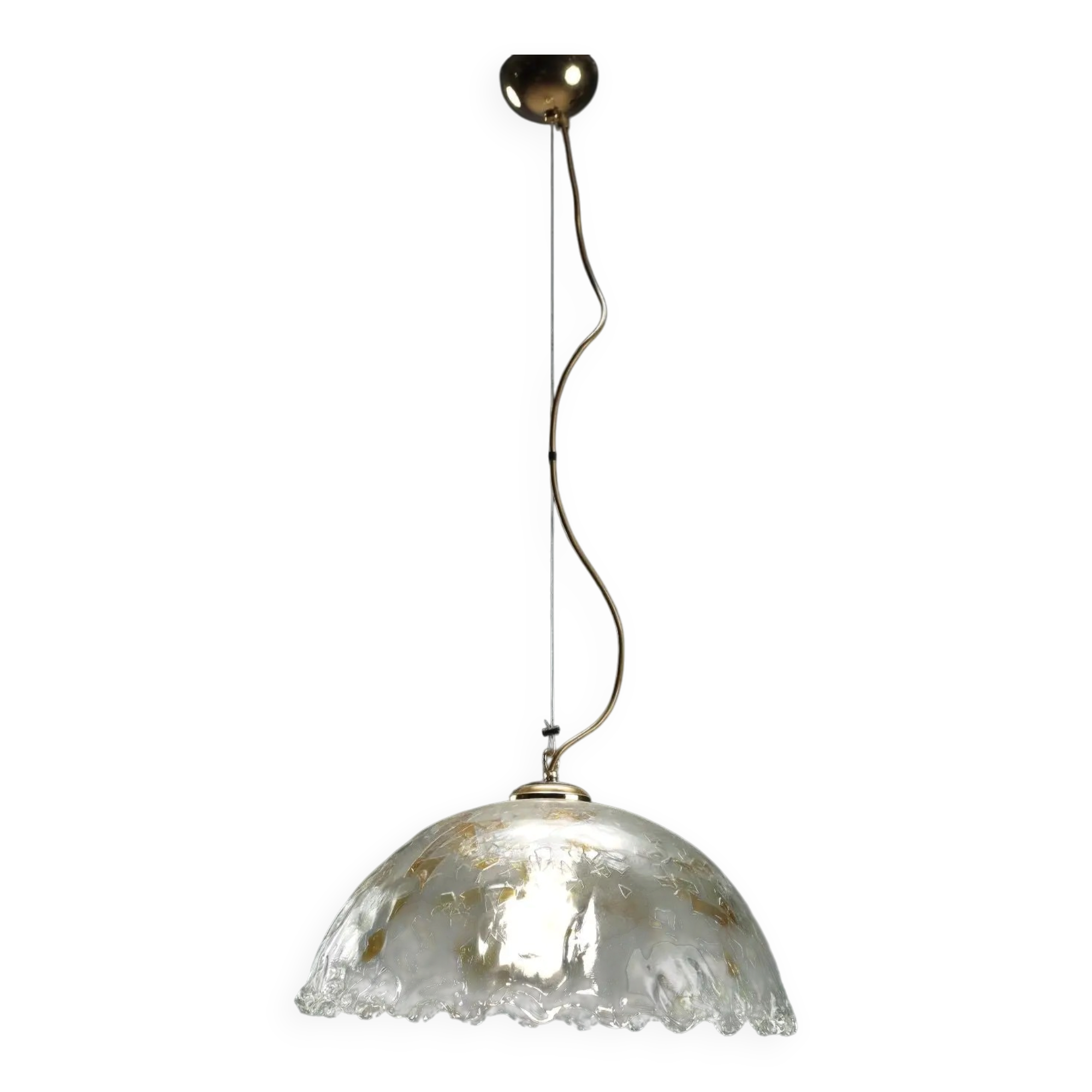 Vintage suspension in coloured and transparent glass from the 1970s.