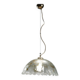 Suspension vintage en verre coloré et transparent des années 1970