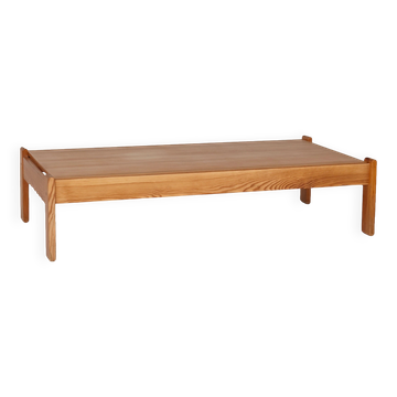 Table basse vintage en pin plateau amovible