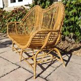 rattan and bamboo lounge set, Italy, 1960s, attributed to Franco Albini