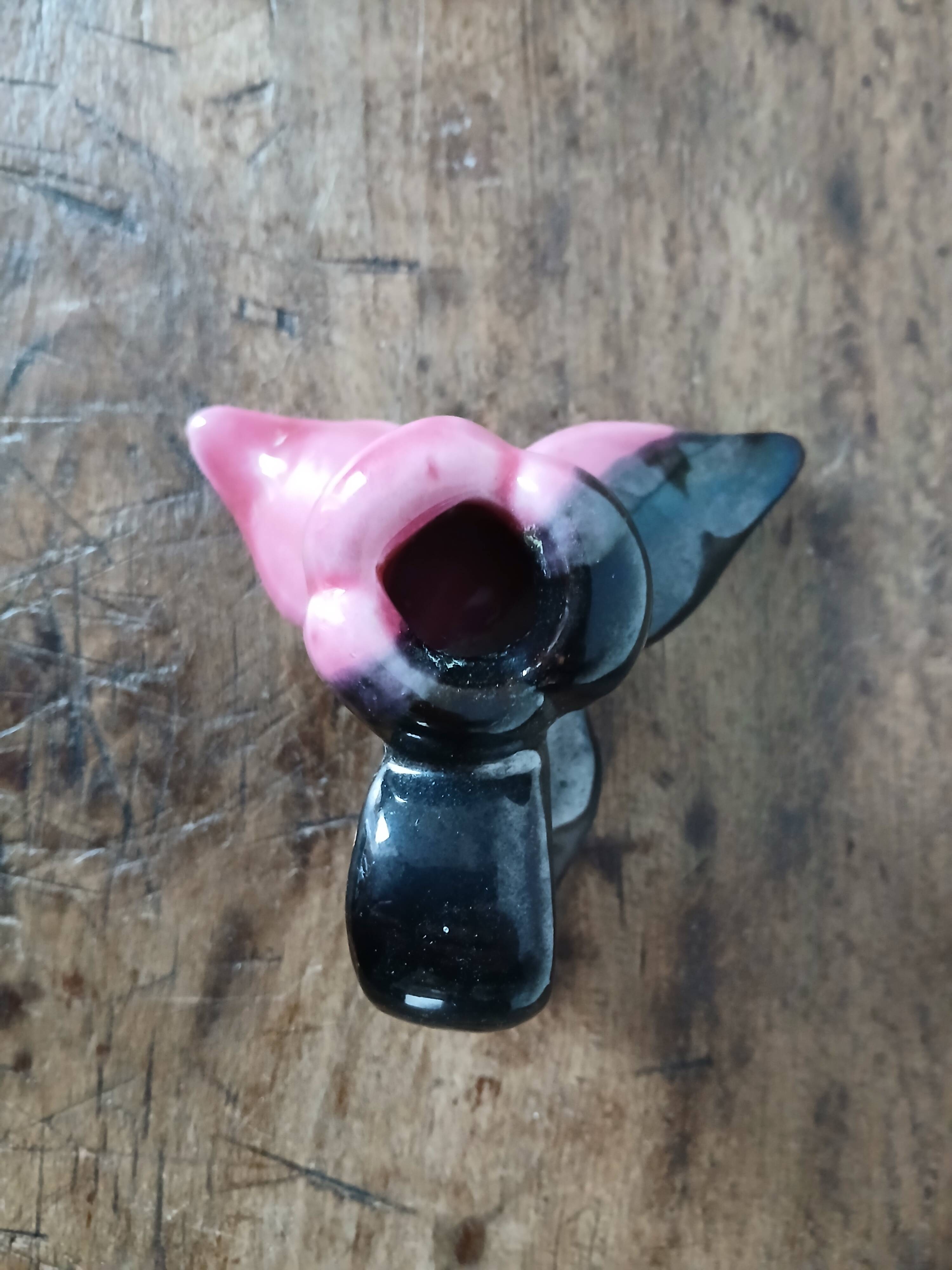 Vintage ceramic candle holder - tulip flower shape
