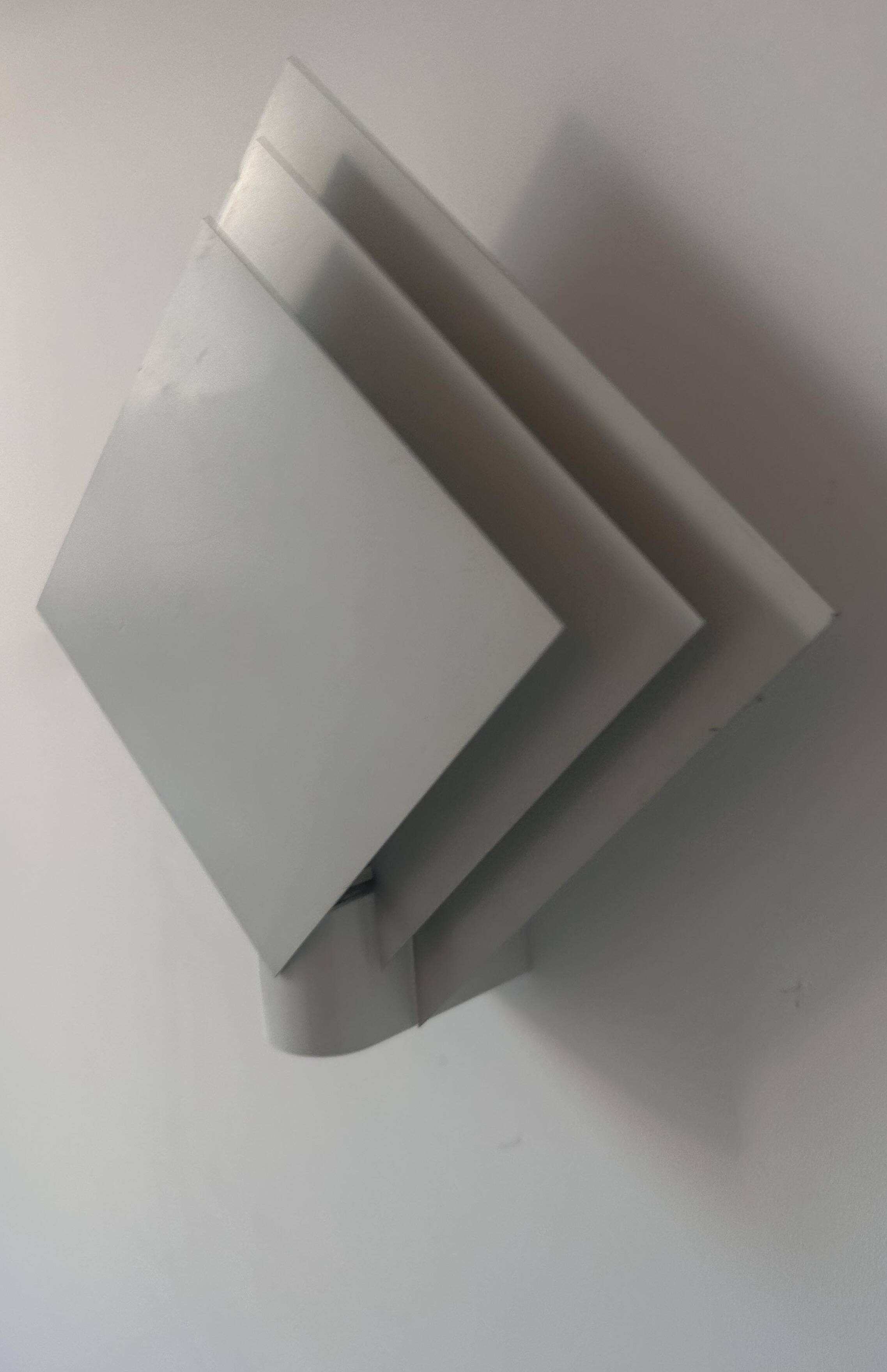 Pair of vintage wall lights, white lacquered metal, Netherlands 1970s