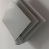 Pair of vintage wall lights, white lacquered metal, Netherlands 1970s