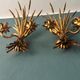Pair of Italian Hollywood Regency metal wall lamps by Hans Kogl