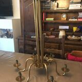 Classic antique chandelier with six lampshades