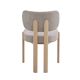 Chaise baguette pied effet bois tissus serge chenille beige