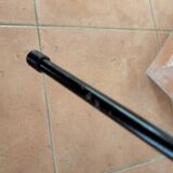 Side table, metal and wood magazine rack