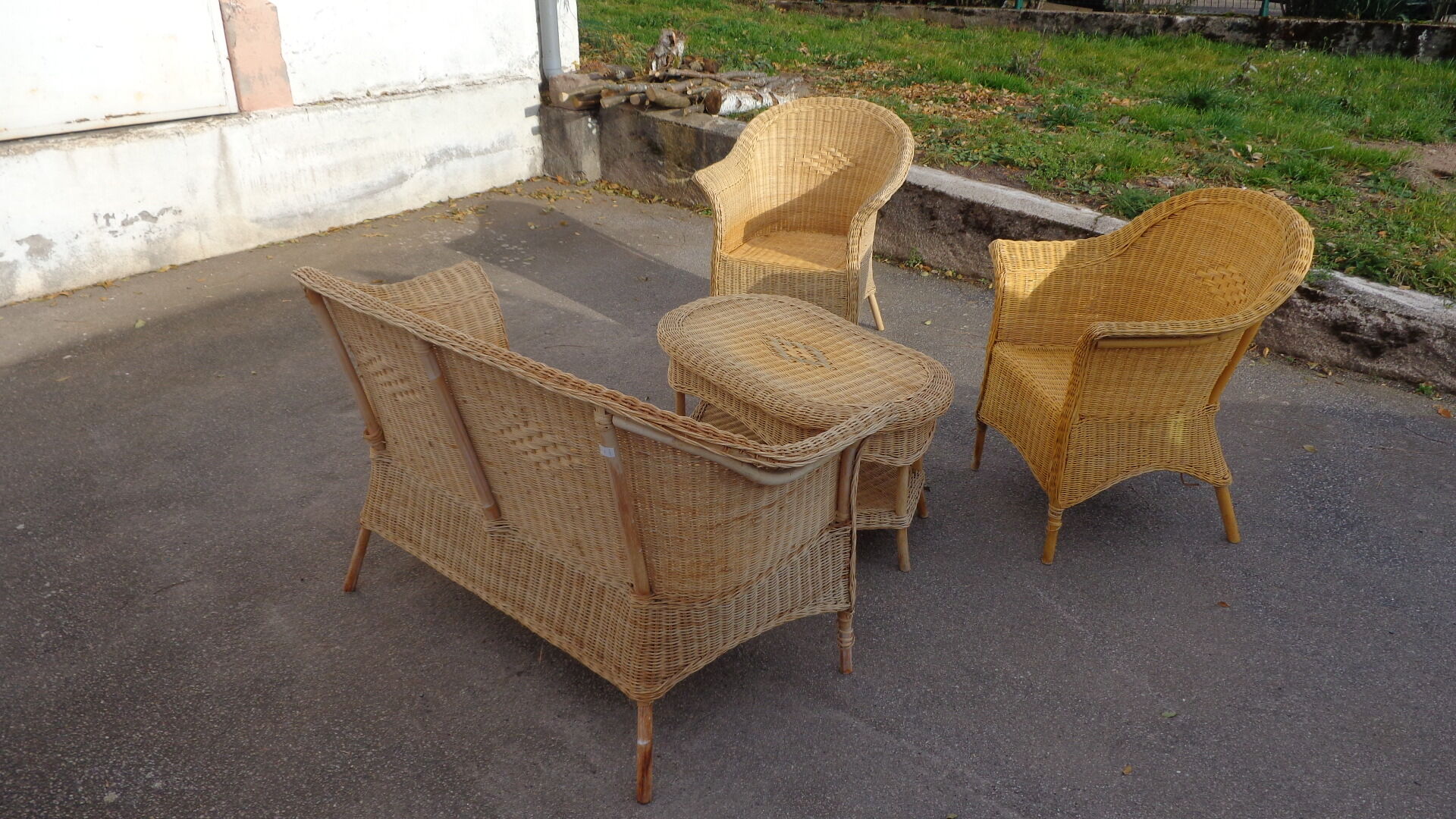 Wicker garden furniture 4 pieces