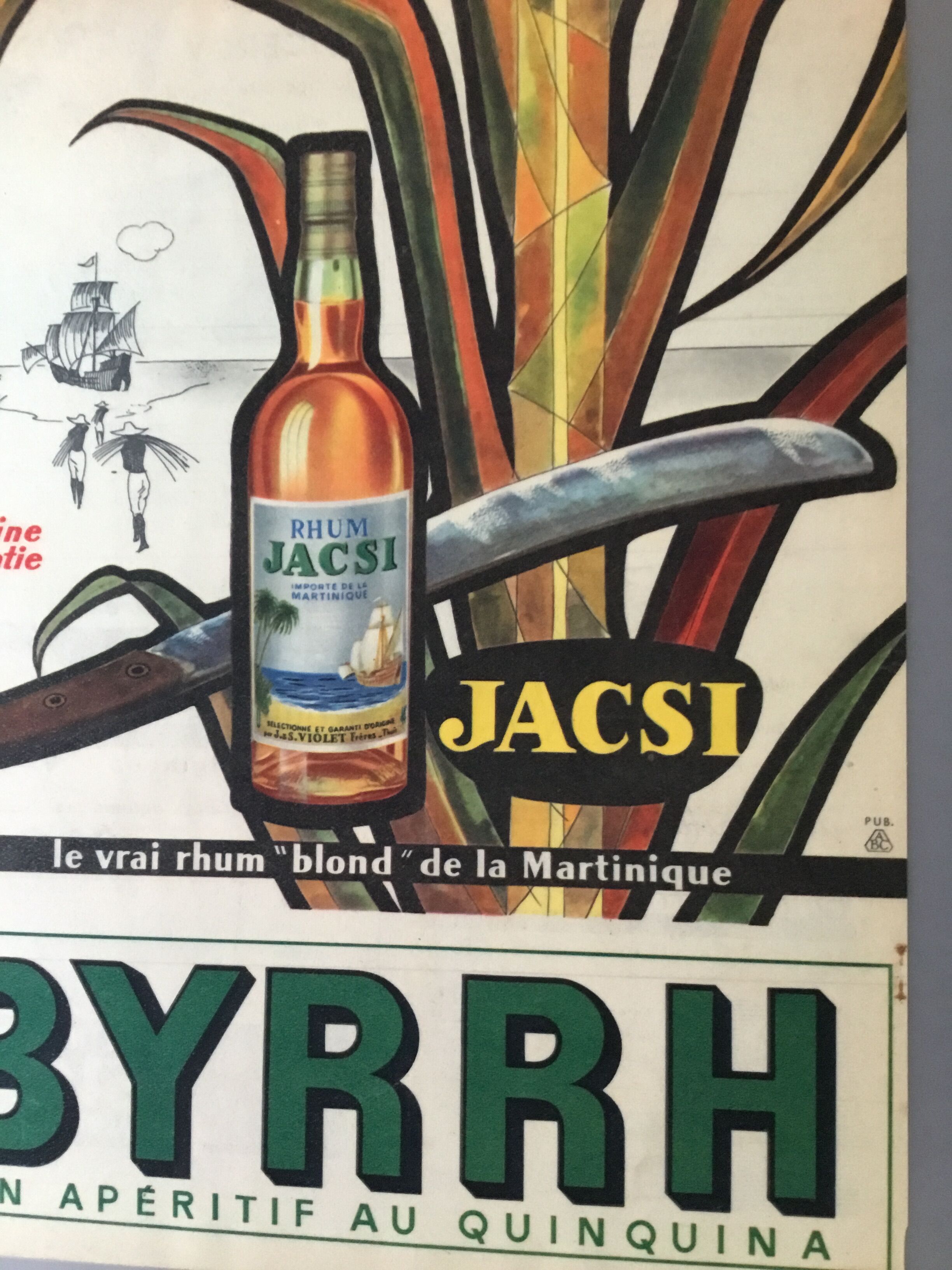 Authentic plastic advertising poster a3 BYRRH