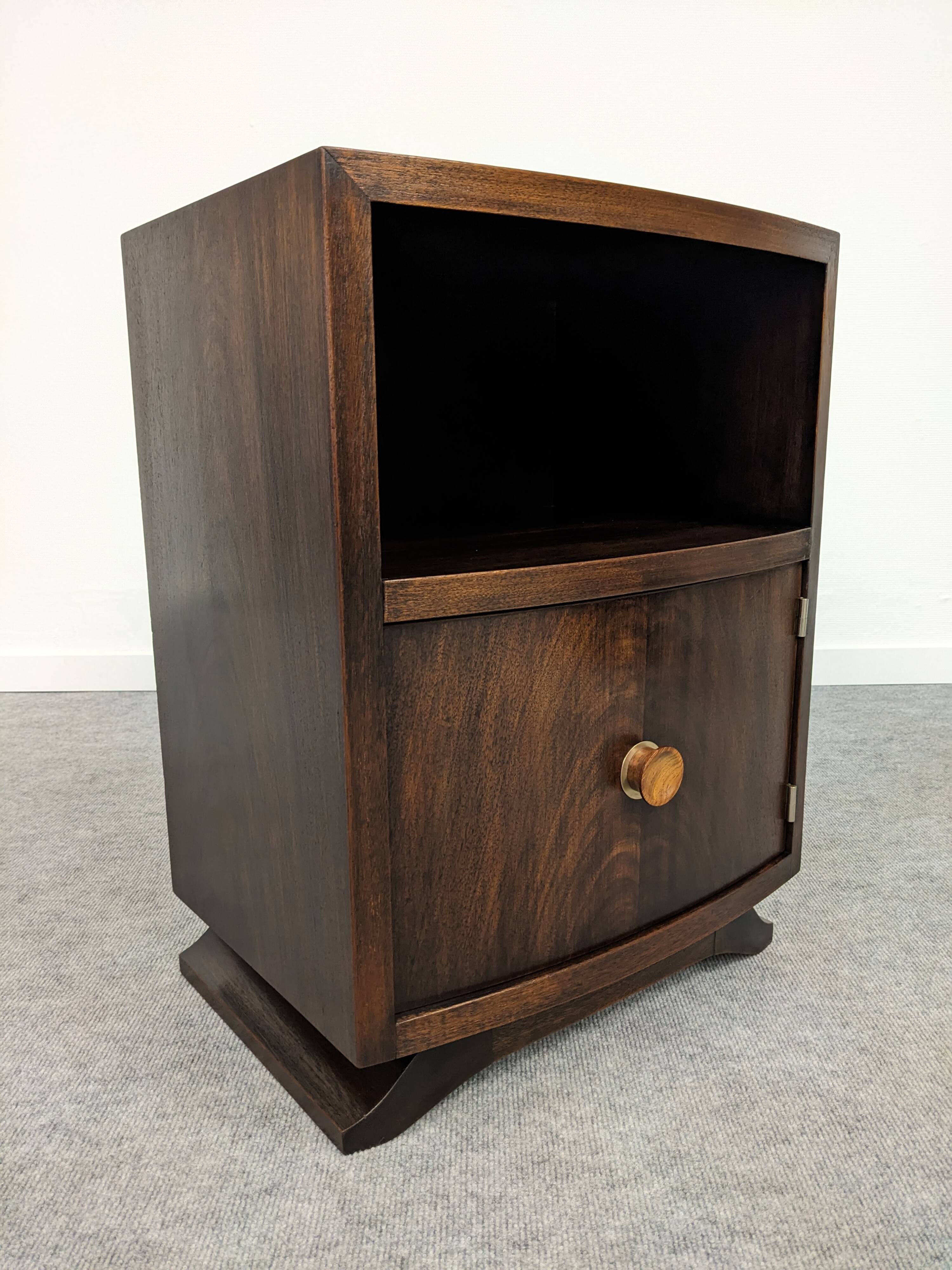 Pair of Art Deco rosewood bedside tables circa 1930