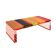Table basse italienne en plexiglas multicolore et pieds en laiton Studio Superego.