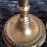 Paire de bougeoirs d'eglise en bronze