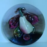 Plate in pear slip in relief late nineteenth early twentieth century