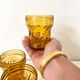 Verres à eau ambrés vintage