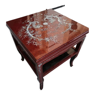 Table basse laque et nacres