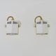 Pair of spot wall lamps adjustable design in white metal and brass. Year 80