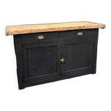 Old Parisian block buffet with black patina