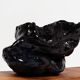 Glossy black stoneware vase