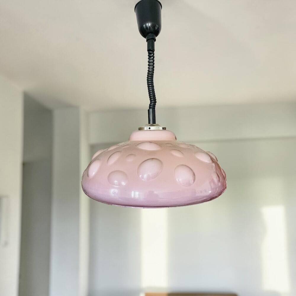 Space Age retractable dining room hanging lamp