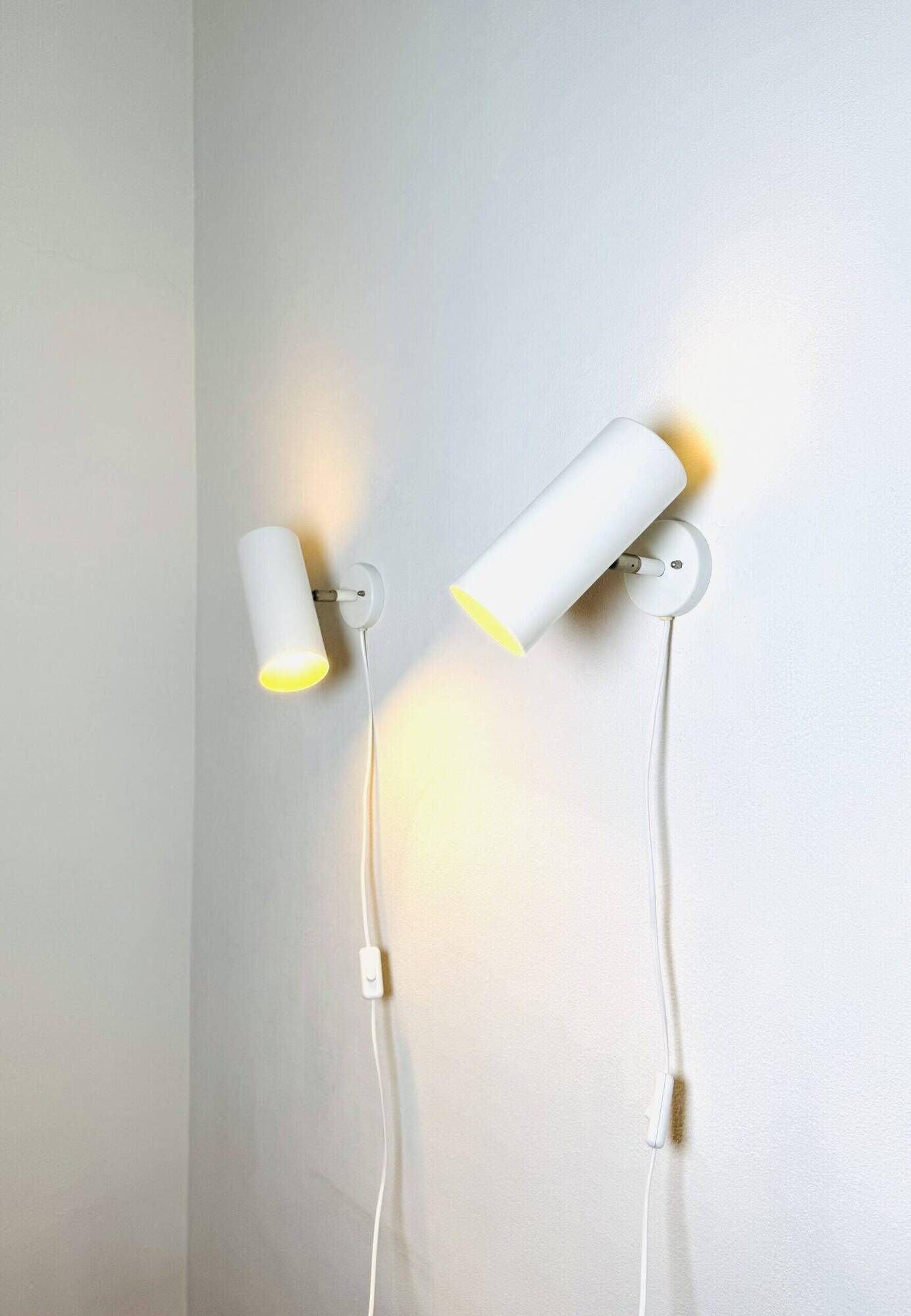 C-1582 Tubular Wall Lamps In White By Raak Amsterdam, The Netherlands 1960S