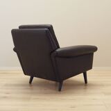 Brown leather armchair, Danish design, 1960s, designer: Aage Christiansen,