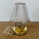 Table lamp globe vintage art deco white and gold