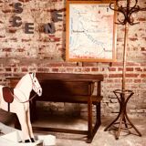 School desk in oak and iron frame 1930s