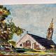 Oil on wood signed Delacourt