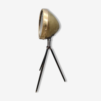 Former Ducellier Paris lighthouse in polished brass on gold tripod and adjustable black
