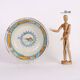 Old majolica bowl from Grottaglie, Italy, 19th century.