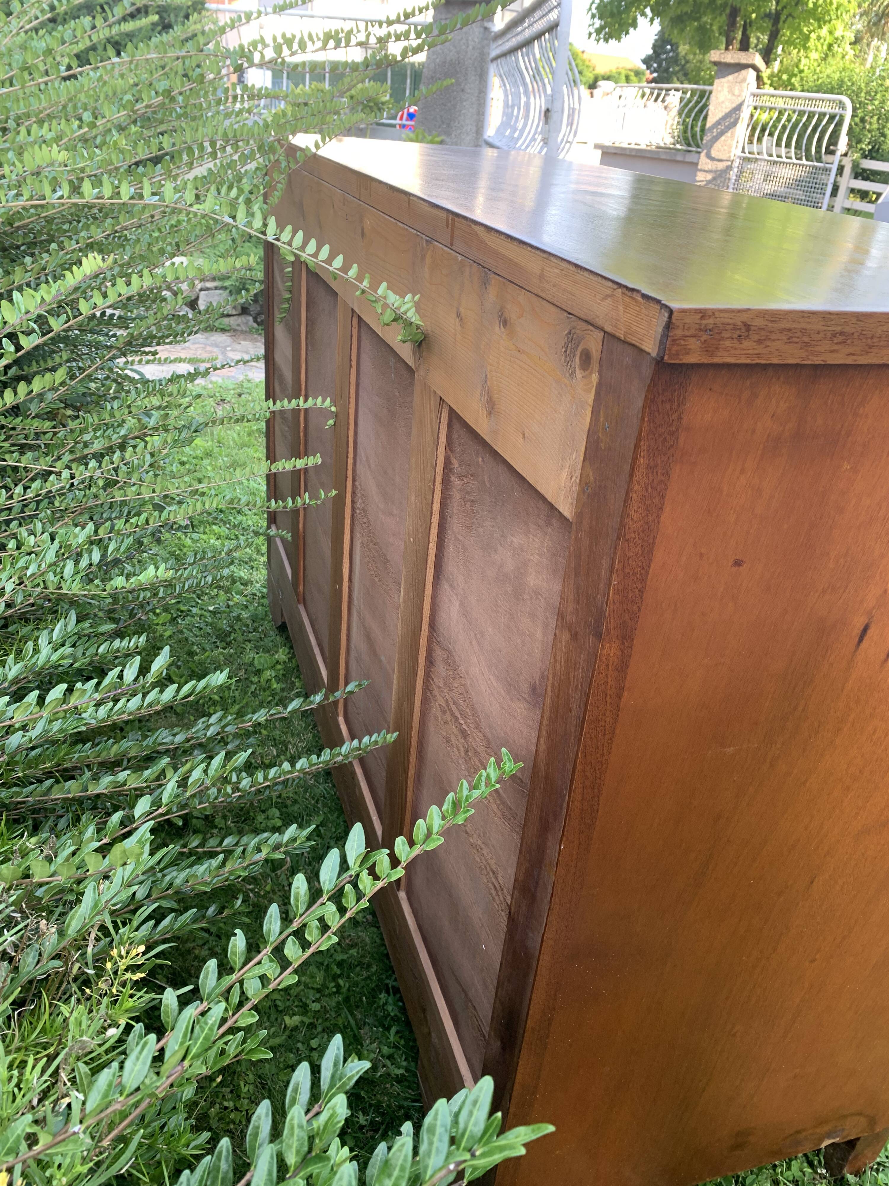 Vintage school cabinet with sliding doors
