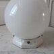 Table lamp ball in opaline and foot porcelain art deco