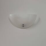 Vintage wall light, opaline glass and chrome, France, 1970.