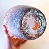 Blown glass vase – sea foam effect